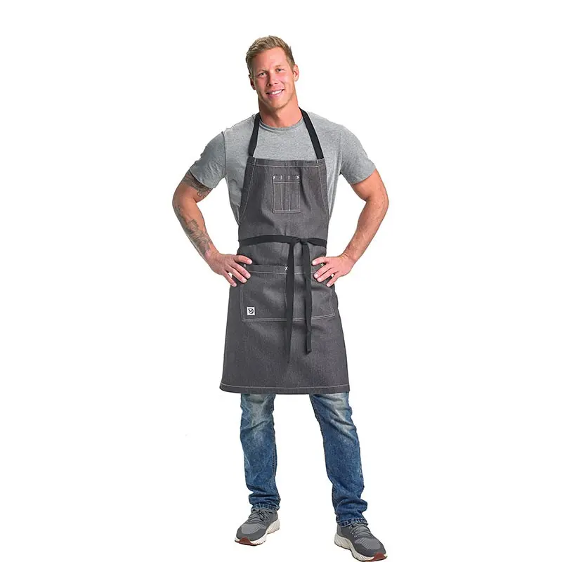 Mercer Culinary Scout Bib Apron - Charcoal Gray