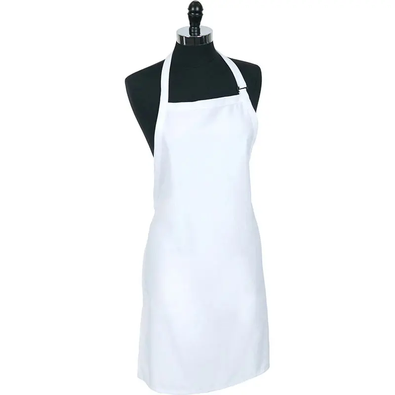 Mercer Culinary Bib Apron without Pocket - White - 33" x 23" - Set of 12