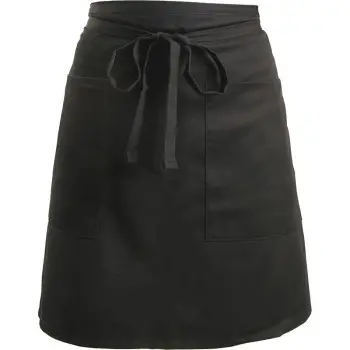 Mercer Culinary Bistro Apron w/2 Pockets - Black - 29" x 19" - Set of 12