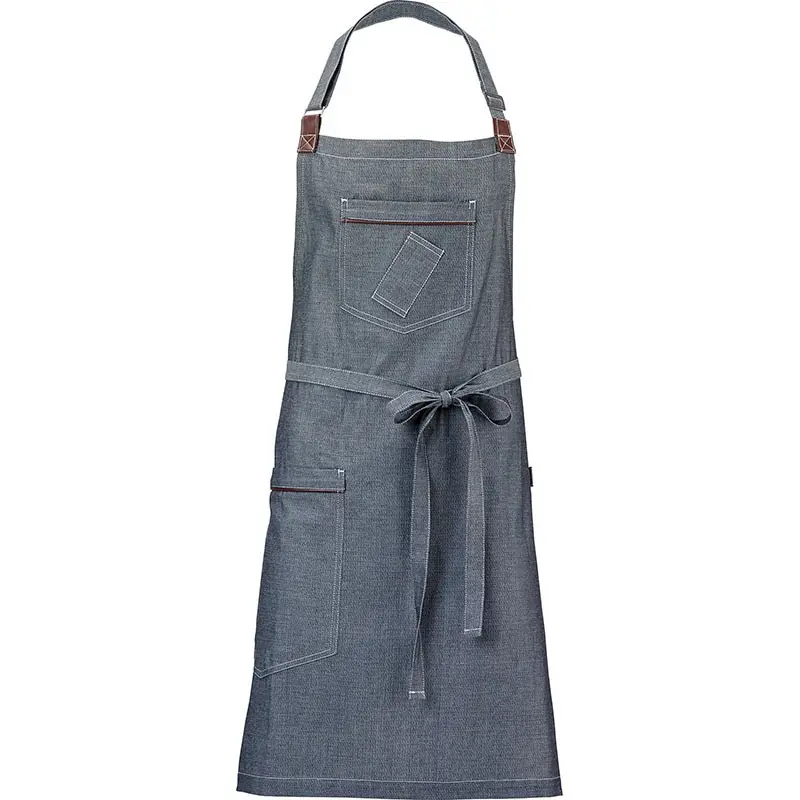 Mercer Culinary Flannery Bib Apron - Indigo Denim Mercer Culinary Flannery Bib Apron - Indigo Denim