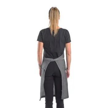 Mercer Culinary Flannery Bib Apron - Black Denim