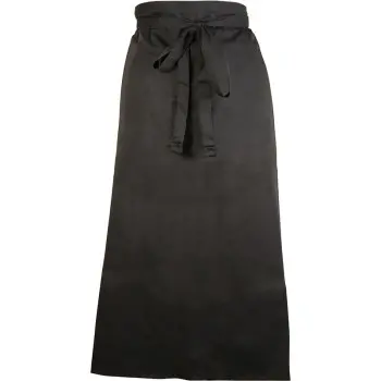 Mercer Culinary 2 - Sided Bistro Apron - Black - 33" x 29" -