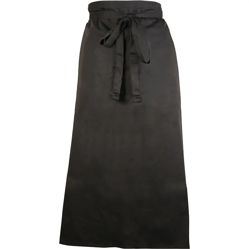 Mercer Culinary 2 - Sided Bistro Apron - Black - 33" x 29" -