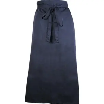 Mercer Culinary 2 - Sided Bistro Apron - Navy Blue - 33" x 29" -