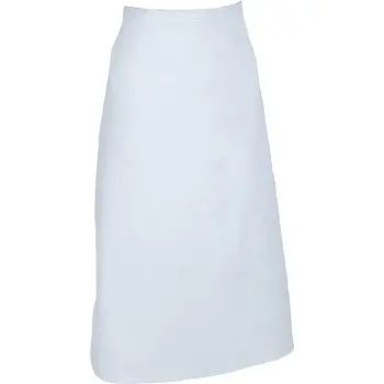 Mercer Culinary 2 - Sided Bistro Apron - White - 33" x 29" -