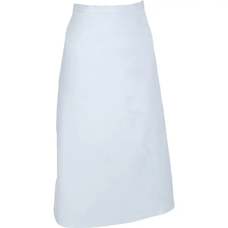 Mercer Culinary 2 - Sided Bistro Apron - White - 33" x 29" -