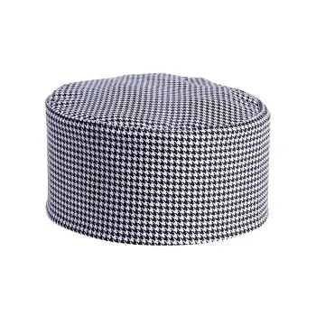 Mercer Culinary Baker's Skull Cap - No Mesh - Hounds Tooth - Set of 12