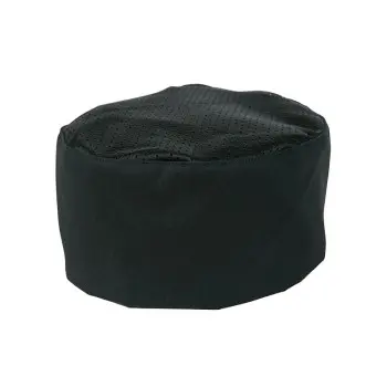 Mercer Culinary Baker's Skull Cap - Mesh Top - Black - Set of 12