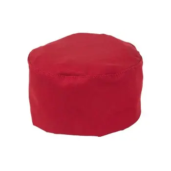 Mercer Culinary Baker's Skull Cap - No Mesh - Red - Set of 12