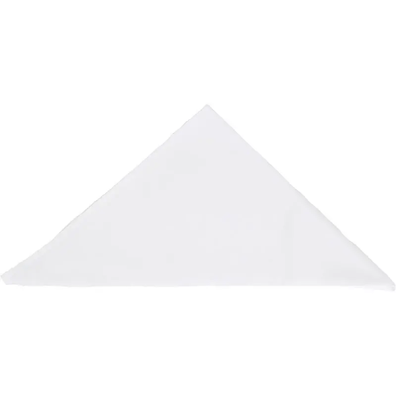 Mercer Culinary Neckerchief - White - 39" x 29" - Set of 12