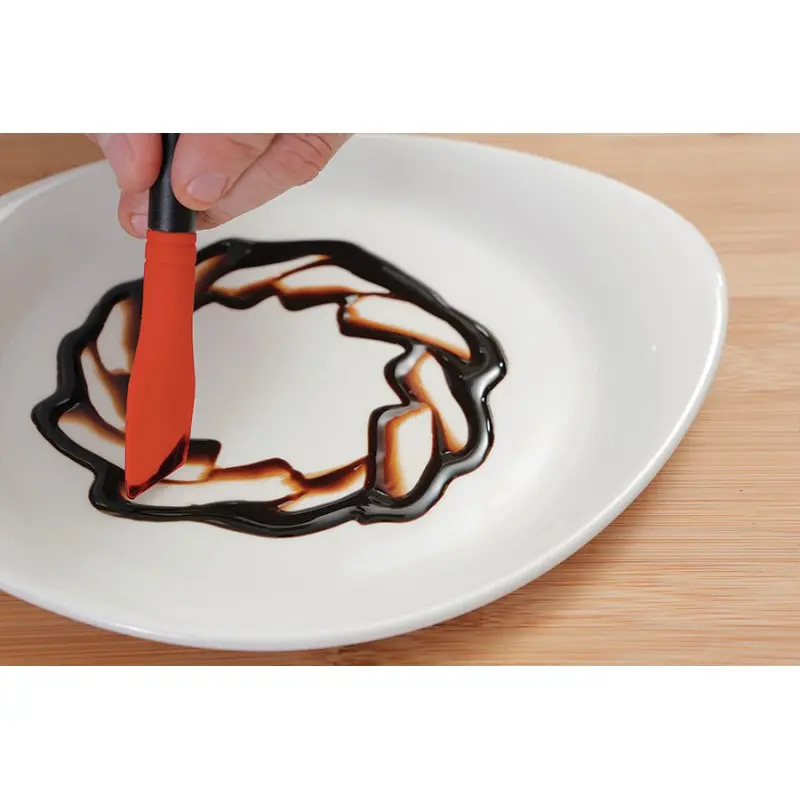 Mercer Culinary Silicone Plating Brush - 60° Angle - Set of 12 Mercer Culinary Silicone Plating Brush - 60° Angle - Set of 12