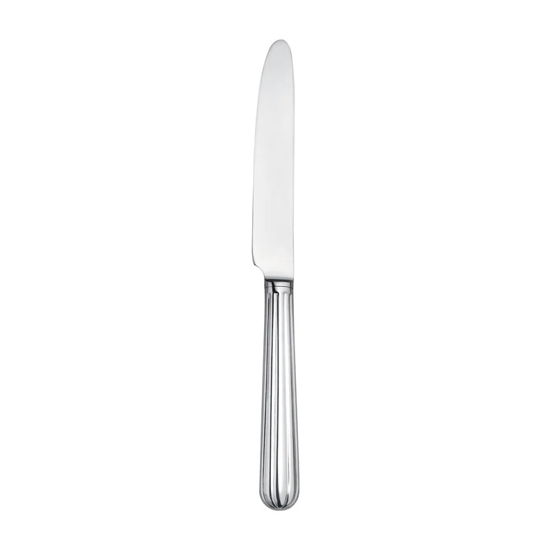 Broggi Metropolitan Collection Silver Plated Table Knife Solid Handle - Set of 12