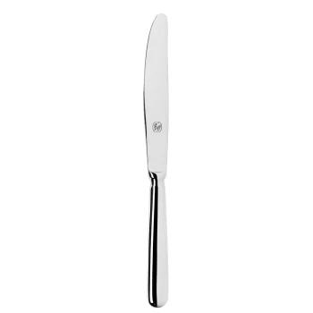 Broggi Baguette Collection Silver Plated Dessert Knife Solid Handle - Set of 12