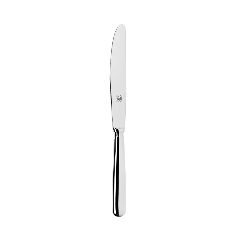 Broggi Baguette Collection Silver Plated Dessert Knife Solid Handle - Set of 12