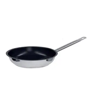 Stainless Steel Frying Pan with Non-Stick Coating - 12 1/2"