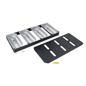 Christstollen Mould with Lid - 160 mm x 108 mm x 60mm - 4 Pans - 400 gr Capacity