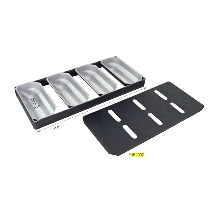 Christstollen Mould with Lid - 160 mm x 108 mm x 60mm - 4 Pans - 400 gr Capacity Christstollen Mould with Lid - 160 mm x 108 mm x 60mm - 4 Pans - 400 gr Capacity