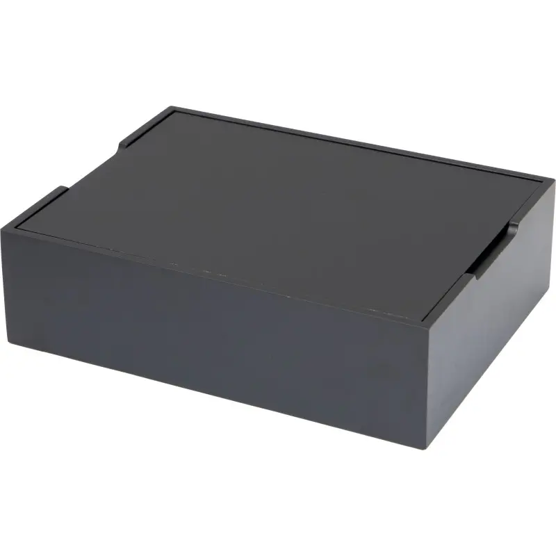 Broggi Collection Wood Bento Box. Rectangular. Black Wood