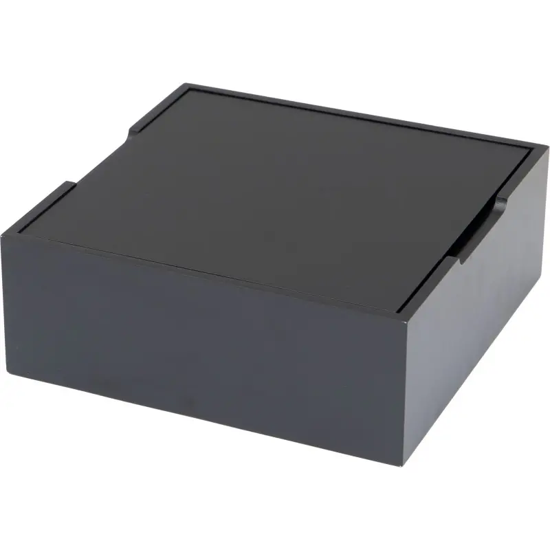 Broggi Collection Wood Bento Box. Square. Black Wood