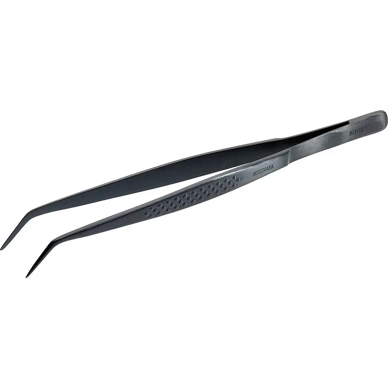 Mercer Culinary Precision Plus Tong - Fine Tip Curved - 6 1/8" - Black -