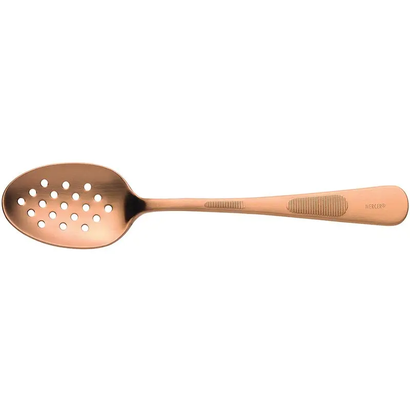 Mercer Culinary Plating Spoon - Perforated Bowl - 7 7/8" - Rose Gold - Mercer Culinary Plating Spoon - Perforated Bowl - 7 7/8" - Rose Gold -
