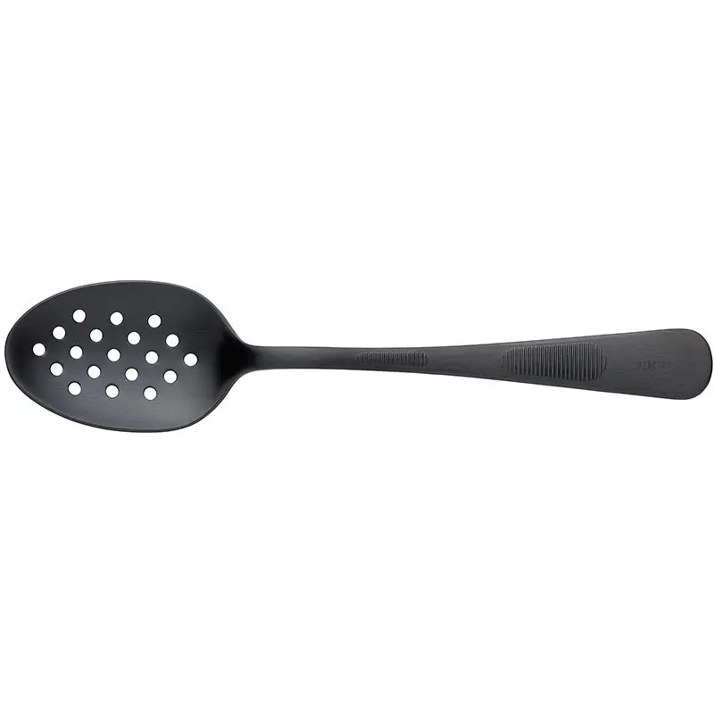 Mercer Culinary Plating Spoon - Perforated Bowl - 7 7/8" - Black -