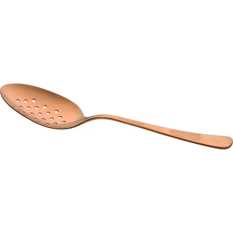 Mercer Culinary Plating Spoon - Perforated Bowl - 9" - Rose Gold - Set of 12 Mercer Culinary Plating Spoon - Perforated Bowl - 9" - Rose Gold - Set of 12