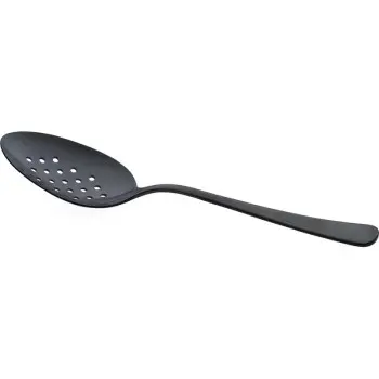 Mercer Culinary Plating Spoon - Perforated Bowl - 9" - Black - Set of 12