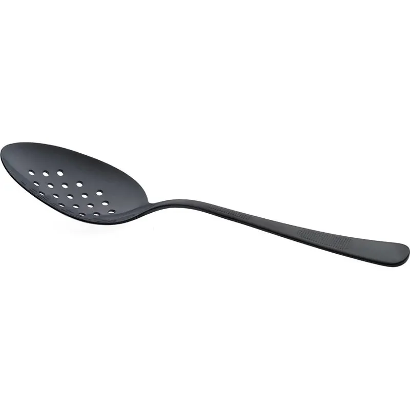 Mercer Culinary Plating Spoon - Perforated Bowl - 9" - Black - Set of 12