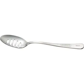 Mercer Culinary Plating Spoon - Slotted Bowl - 7 7/8" - Set of 12