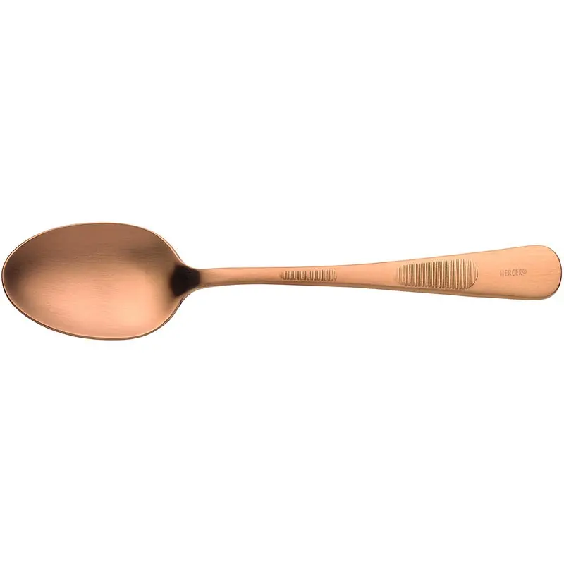 Mercer Culinary Plating Spoon - Solid Bowl - 7 7/8" - Rose Gold - Set of 12 Mercer Culinary Plating Spoon - Solid Bowl - 7 7/8" - Rose Gold - Set of 12