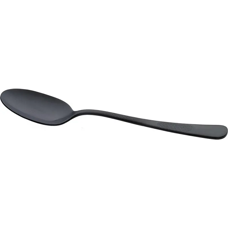 Mercer Culinary Plating Spoon - Solid Bowl - 7 7/8" - Black -