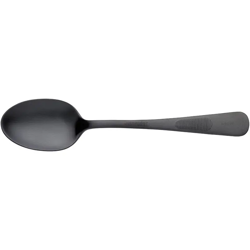 Mercer Culinary Plating Spoon - Solid Bowl - 7 7/8" - Black -