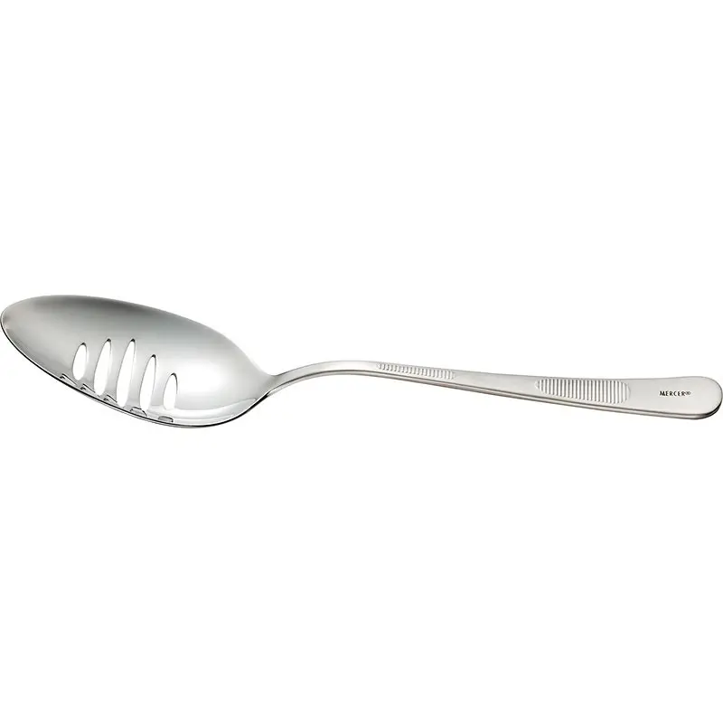 Mercer Culinary Plating Spoon - Slotted Bowl - 9" - Set of 12 Mercer Culinary Plating Spoon - Slotted Bowl - 9" - Set of 12