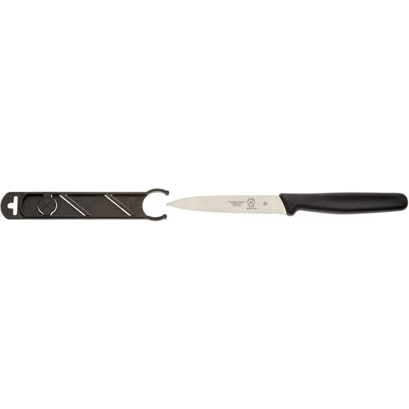 Mercer Culinary 4" Utility Knife - Pointed Tip - Wavy Edge - Bulk - Mercer Culinary 4" Utility Knife - Pointed Tip - Wavy Edge - Bulk -