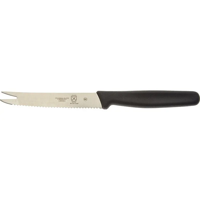 Mercer Culinary 4.25" Fruit Knife - 2 Tine End - Wavy Edge - Bulk -
