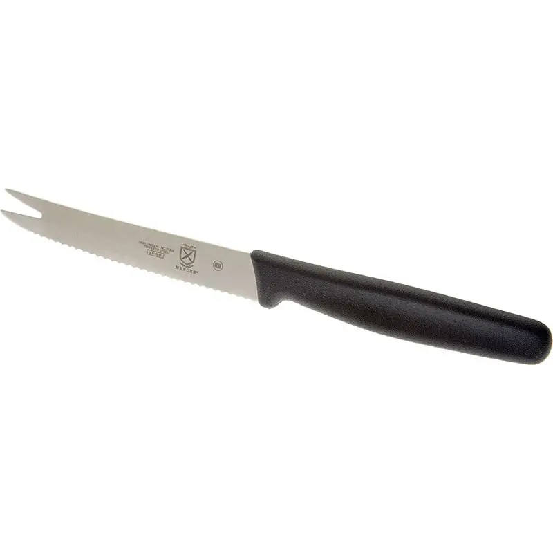 Mercer Culinary 4.25" Fruit Knife - 2 Tine End - Wavy Edge - Bulk -