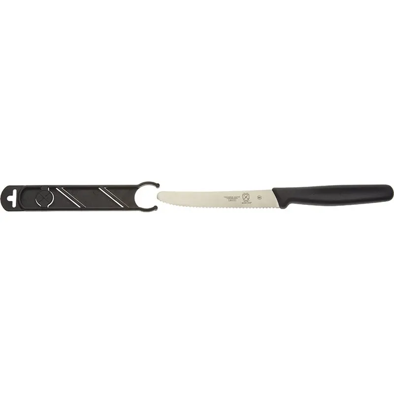 Mercer Culinary 4.3" Utility Knife - Rounded Tip - Wavy Edge - Bulk -
