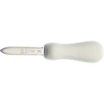 Mercer Culinary 2.75" Providence Style Oyster Knife - Poly Handle - White - Set of 12