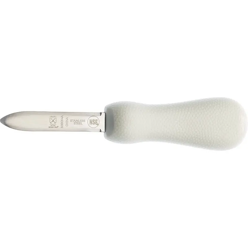 Mercer Culinary 2.75" Providence Style Oyster Knife - Poly Handle - White - Set of 12
