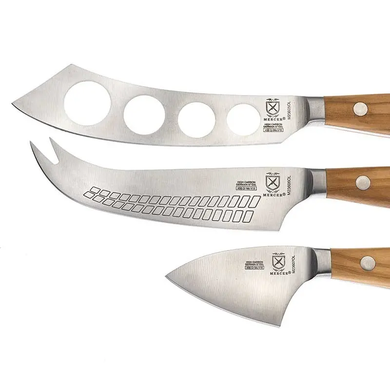 Mercer Culinary 3 - Pc. Cheese Knife Set - Olive Wood Handle - Set of 6