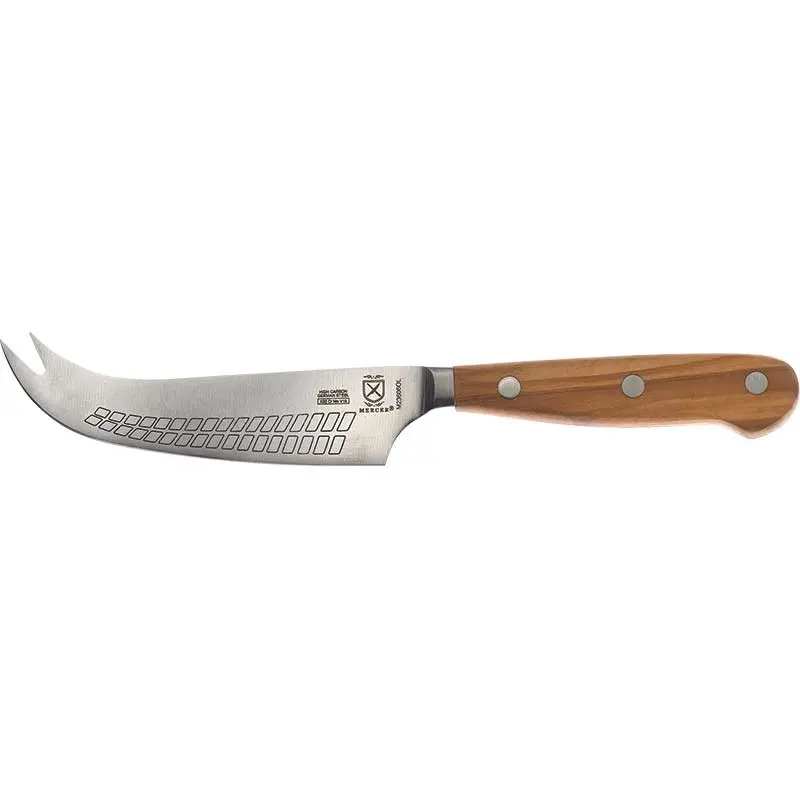 Mercer Culinary 4 3/4" Hard Cheese Knife - Olive Wood Handle -