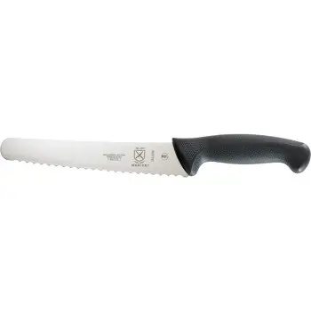 Mercer Culinary 8" Wide Bread – Wavy Edge - Black Handle - Set of 6