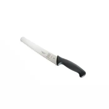 Mercer Culinary 8" Wide Bread – Wavy Edge - Black Handle - Set of 6