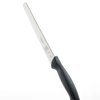 Mercer Culinary 8" Wide Bread – Wavy Edge - Black Handle - Set of 6
