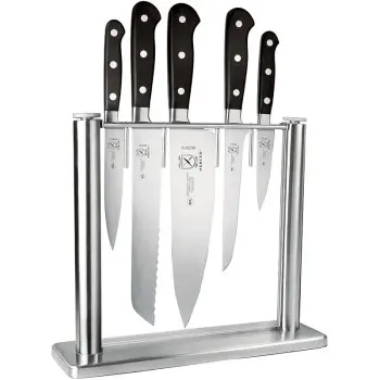 Mercer Culinary 6 - Pc. Knife Block Set - Stainless & Glass - Set of 3