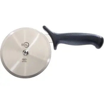 Mercer Culinary 5" Pizza Cutter - Black Handle - Set of 6