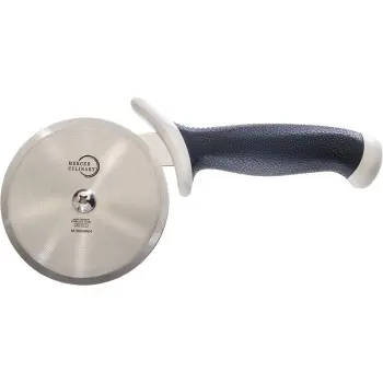 Mercer Culinary 4" Pizza Cutter - White Handle - Set of 6