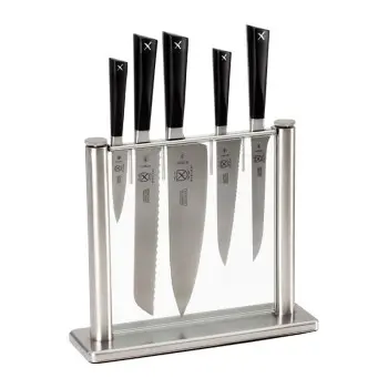 Mercer Culinary 6 - Pc. Knife Block Set - Stainless & Glass - Set of 3