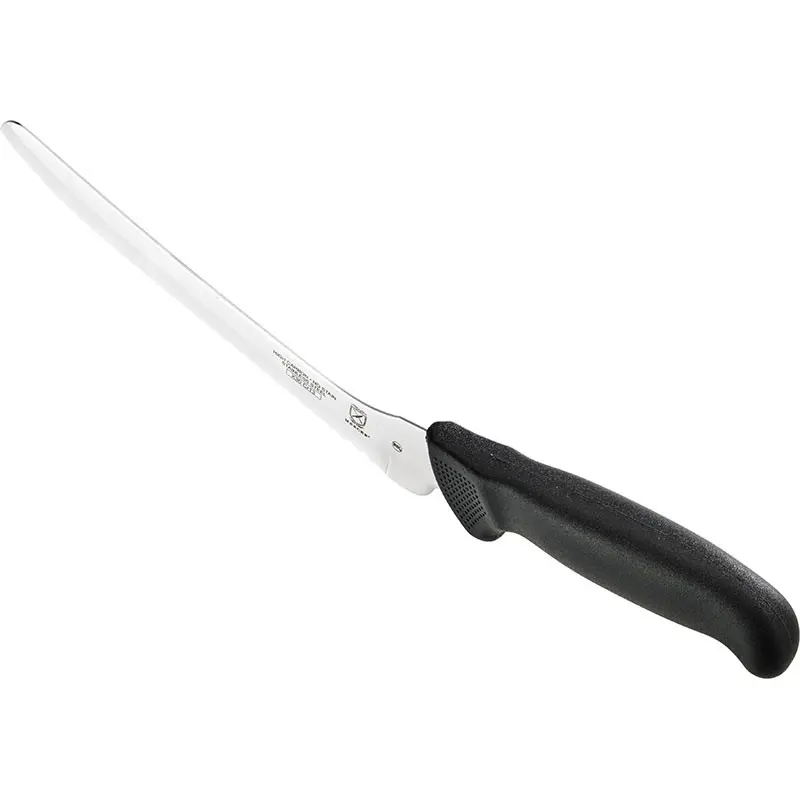 Mercer Culinary 8" Offset Bread - Wavy Edge - Black Handle - Set of 6